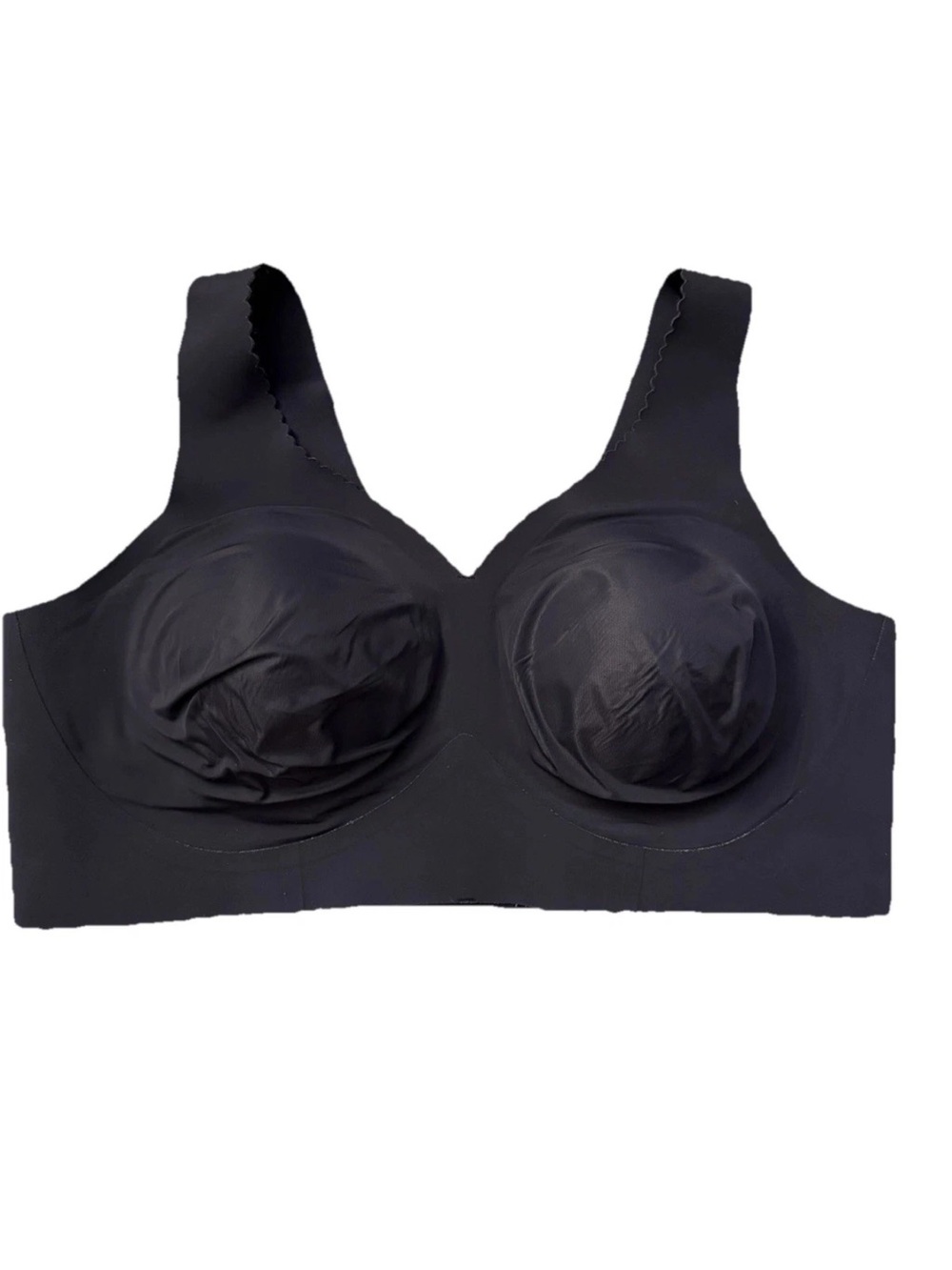 Evelyn & Bobbie The Evelyn Bra Seamless Wirefree Black Pull-On Comfort Size 3XL